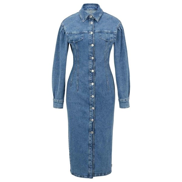 Hugo Womens/Ladies Gesina Denim Dress - Blue