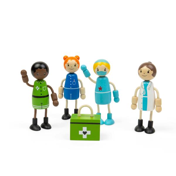 Tidlo Medic Dolls | 5 pcs Small Doll Figures