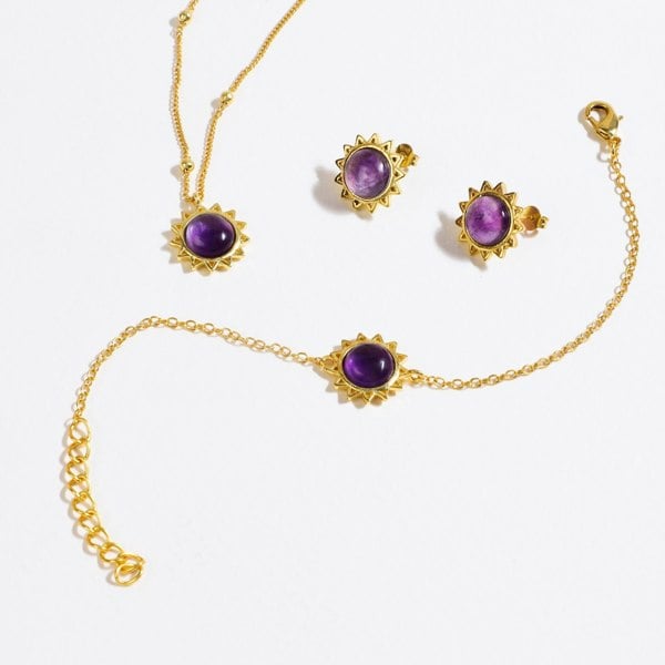 Stellar Elegance Amethyst Combo - Lila Rasa