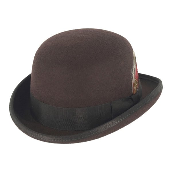 Gamble & Gunn Brown Wool Bowler Hat Gamble & Gunn