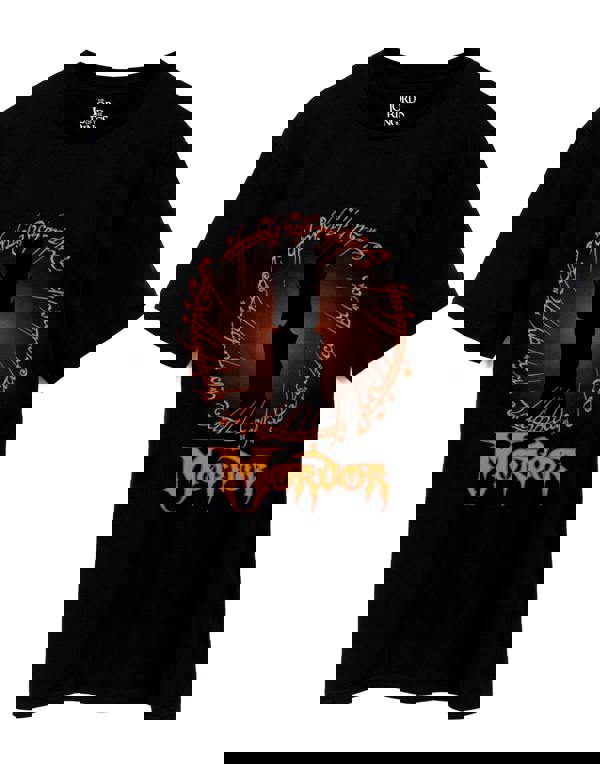 Lord Of The Rings Mens Black Mordor Short Sleeved T-Shirt