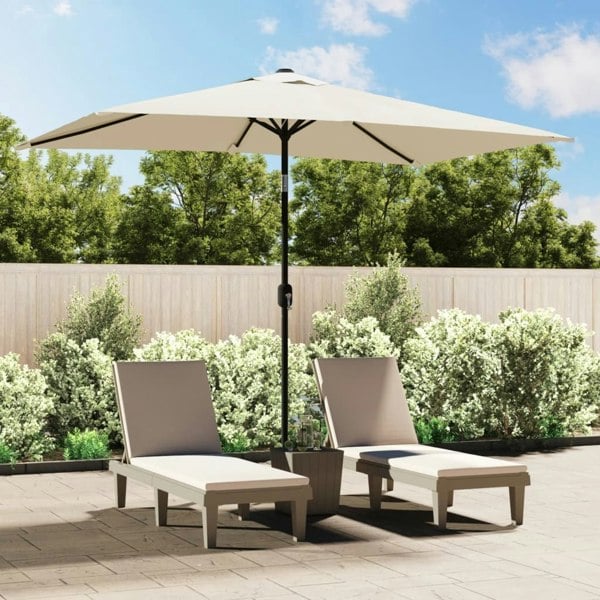 Berkfield Parasol 200 x 300 cm Sand White Rectangular