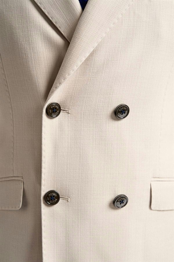 Romeo Beige Blazer Chest Detail