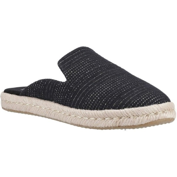 TOMS Santiago Mule Textile Women's Slippers - Black Metallic