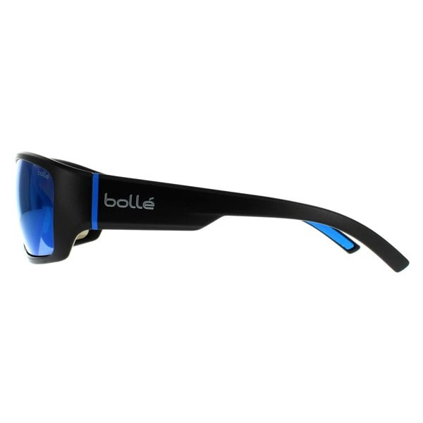 Bolle Sunglasses Ibex 12374 Matte Black and Blue Blue Mirror