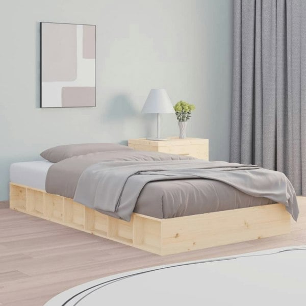 Berkfield Bed Frame 120x190 cm Small Double Solid Wood