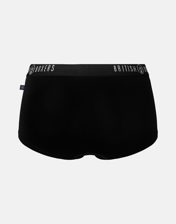 British Boxers Multipack 4 Pairs of Bamboo Hipster Boxer Briefs – Kohl Black