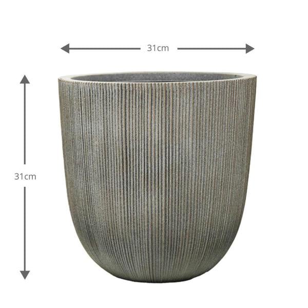 Milan Ruffled Plant Pot 31 x 31cm 17L - Sandstone