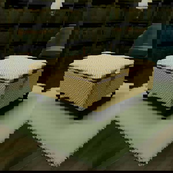 ISTOOLS Bespoke Upholstered Square Bench – Multi-Toned Designer Pattern, Deep Storage & Handcrafted UK Quality