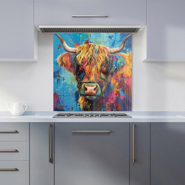 Warren Reed - Designer Splashart Highland Cow Kitchen Splashback