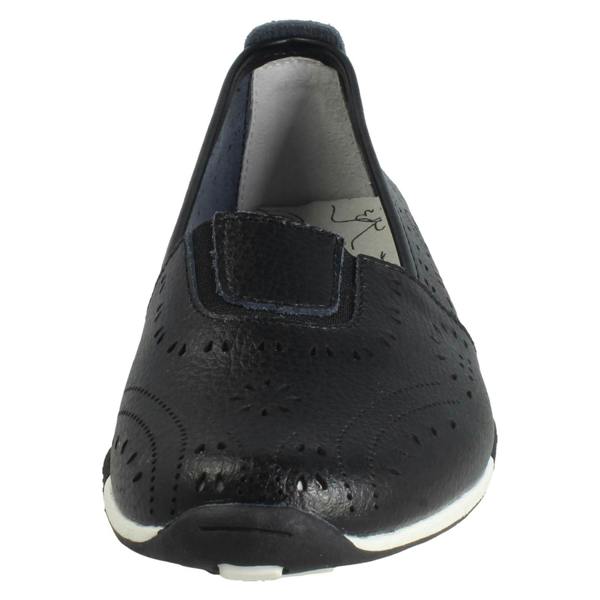 Down to Earth Ladies Down To Earth Punch Detail Casual Shoes F80578