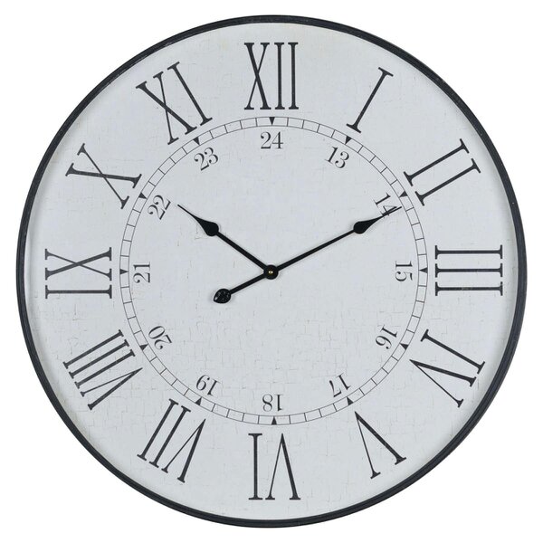 Wyld Haus Large 80 Vintage Inspired Domed Round Station Wall Clock