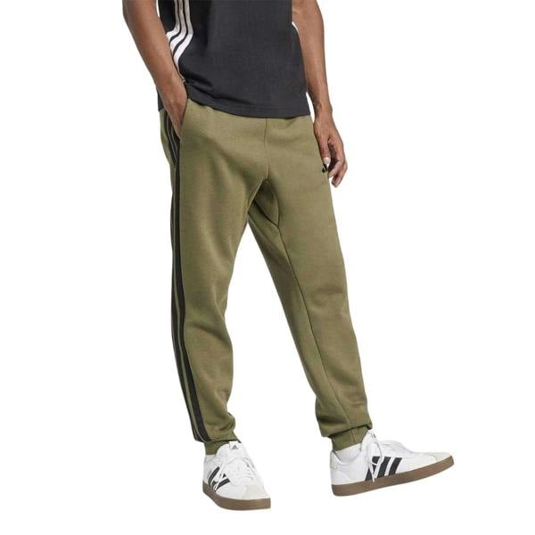 Adidas Mens Essentials Stripe Tapered Joggers - Olive Strata - 