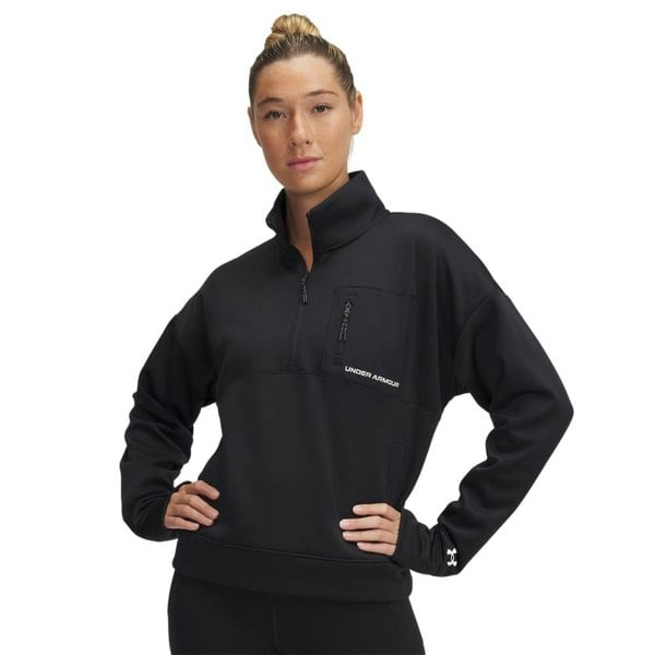 Under Armour Women's Fleece Quarter Zip Top - Black
