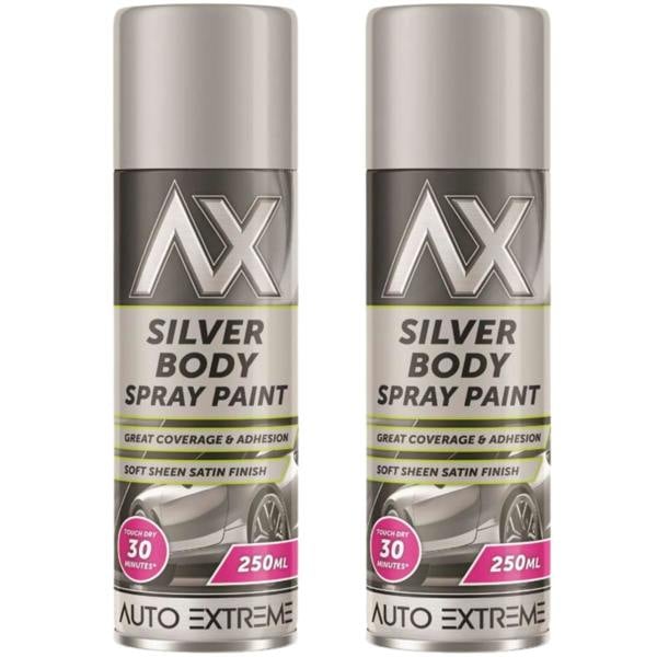 Auto Extreme 2X Auto Extreme Paint Silver Spray Paint 250ml