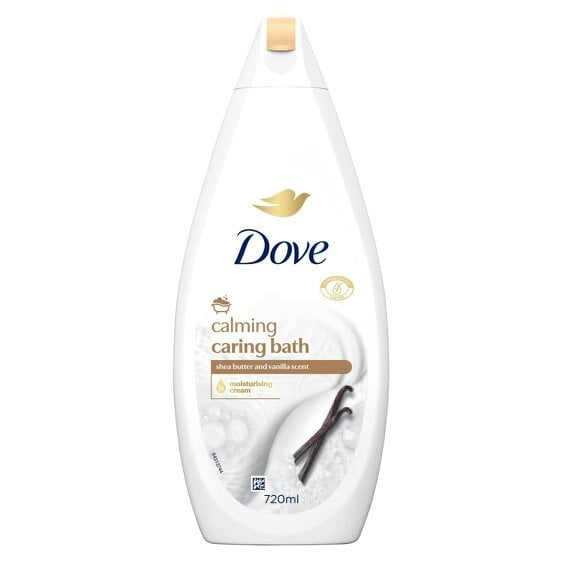 Dove Caring Bath Calming Bath Soak 720 ml With Shea Butter & Vanilla,12 Pack