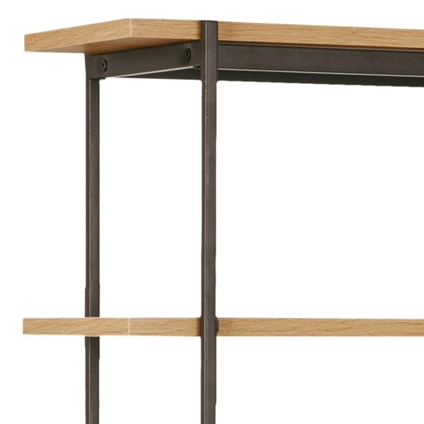Furniture To Go Angus Bookcase with 1 Sliding Door & 5 Shelves in Oak & Black