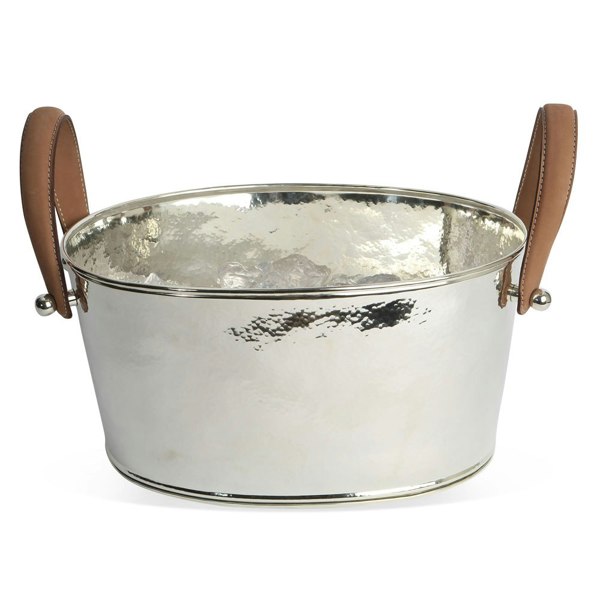 Champagne Hammered Half Sized Champagne Bath
