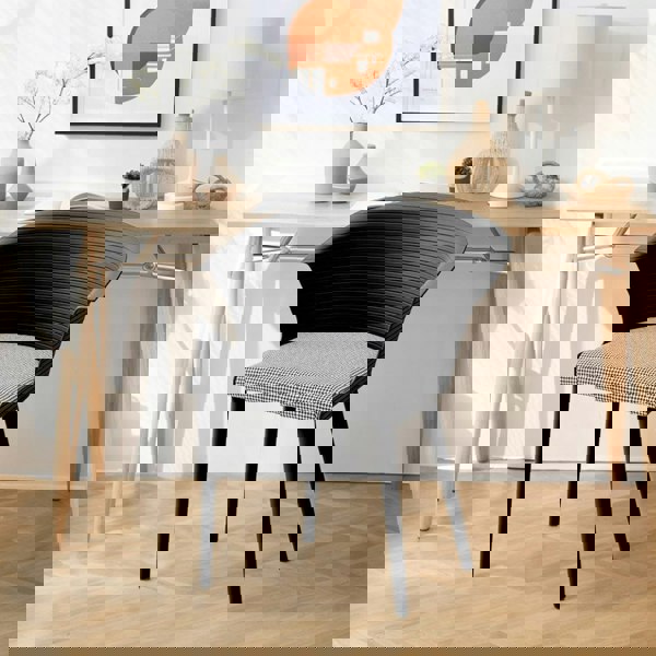 Modern Gray Plastic Chairs, Set of Four, Durable and Lightweight Living and Home