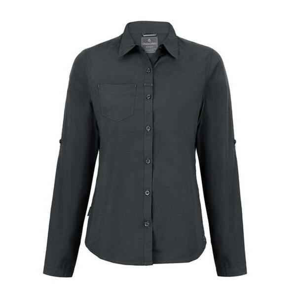 Craghoppers Womens/Ladies Expert Kiwi Long-Sleeved Shirt - Carbon Grey - 