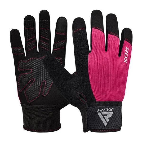 RDX Sports GYM WEIGHT LIFTING GLOVES W1 FULL PINK PLUS