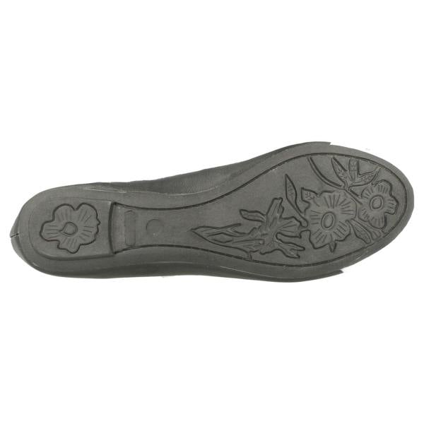 Spot On Ladies Spot On Flat Casual Ballerina Studded Metal Toecap