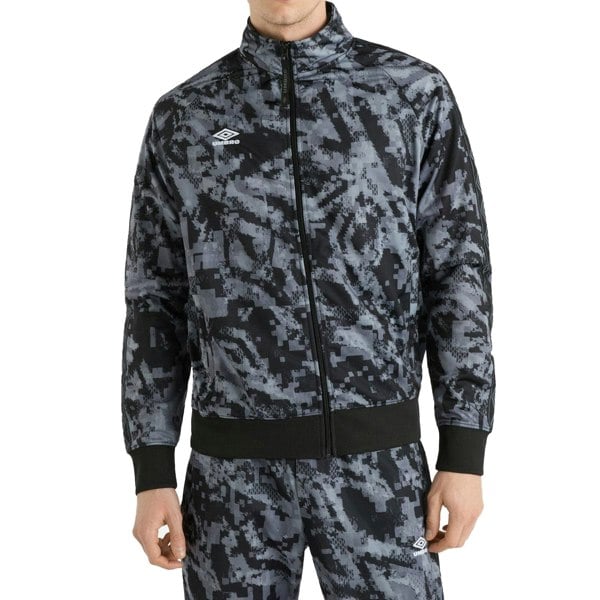Umbro Mens Taped Track Jacket - Black Camo