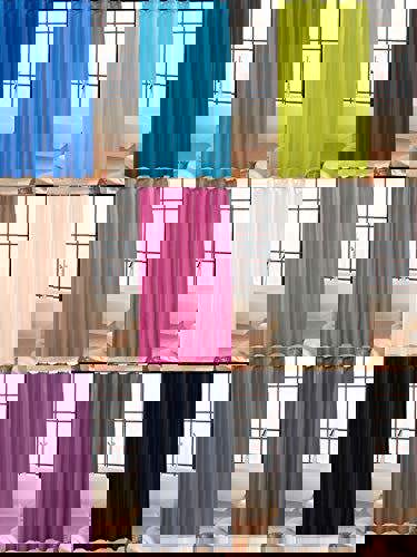 KAV - Polyester fabric Shower Mould and Mildew Resistant Curtain 180 x 180 cm (71 x 71 Inch) & 180 x 220 cm (71 x 88 Inch) + Matching Hooks