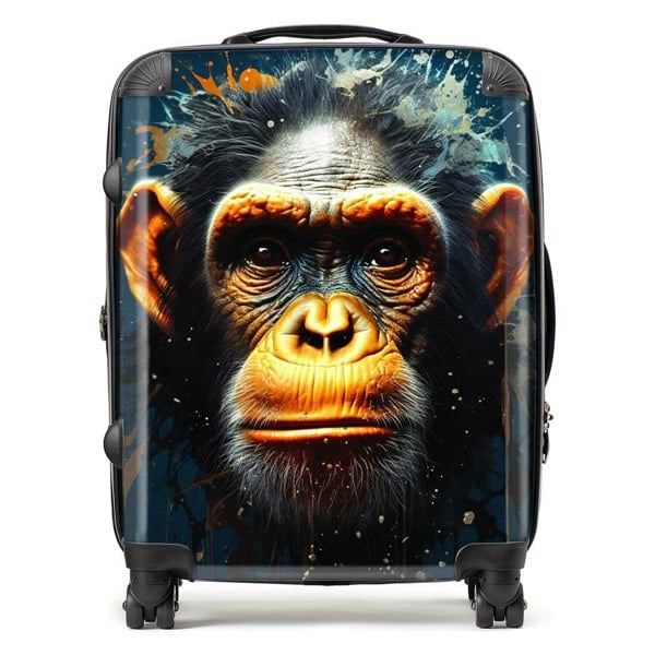 Warren Reed Splashart Realistic Monkey Face Suitcase