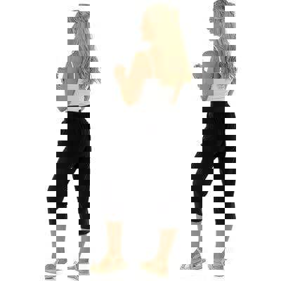 KAV Linen Trousers for Woman Elasticated Waist Casual Pants - Flat Front Elastic Back Three Quarters Ladies Summer Trouser for Ladies