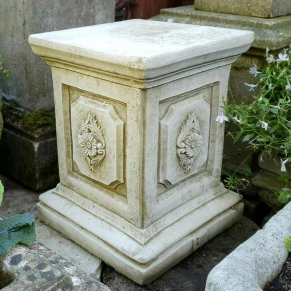 Cartouche Plinth Large Square statuary pedestal
