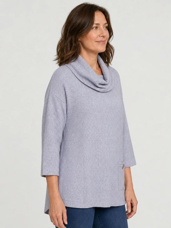 TIGI Cut And Sew Detail Cowl Neck Tunic