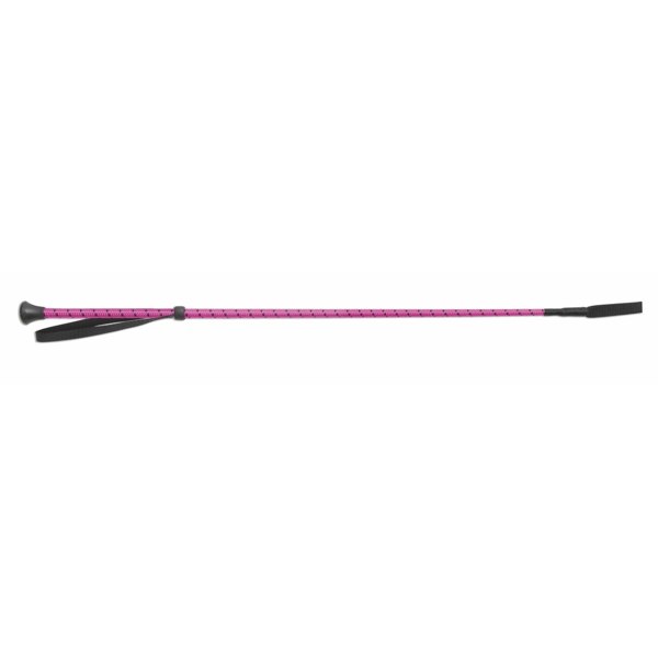 Shires Thread Stem Horse Riding Whip - Raspberry