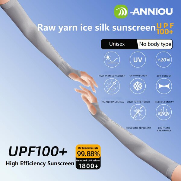 Anniou Wholesale Antibacterial Uv Knitted Arm Sleeves