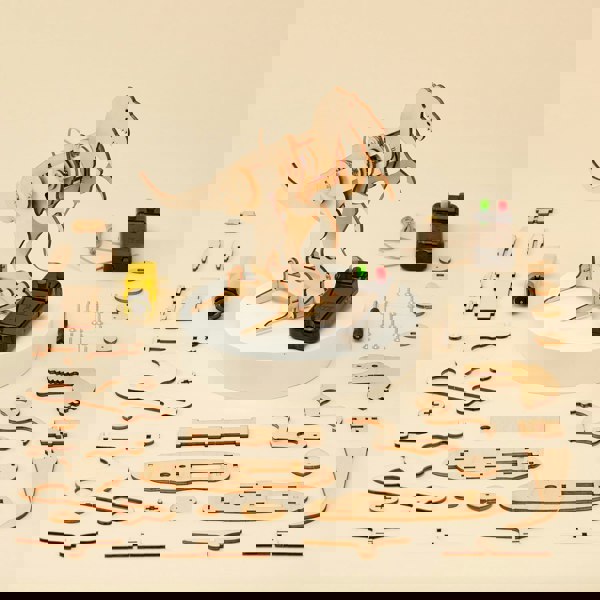 Dinosaur Robot T-Rex DIY Kit. Build it, roar it, watch it walk