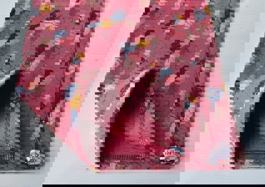 Antonia York Burnt Orange Floral Snood | Esme Loose Fit Neck Warmer with Soft Brushed Fleecy Back