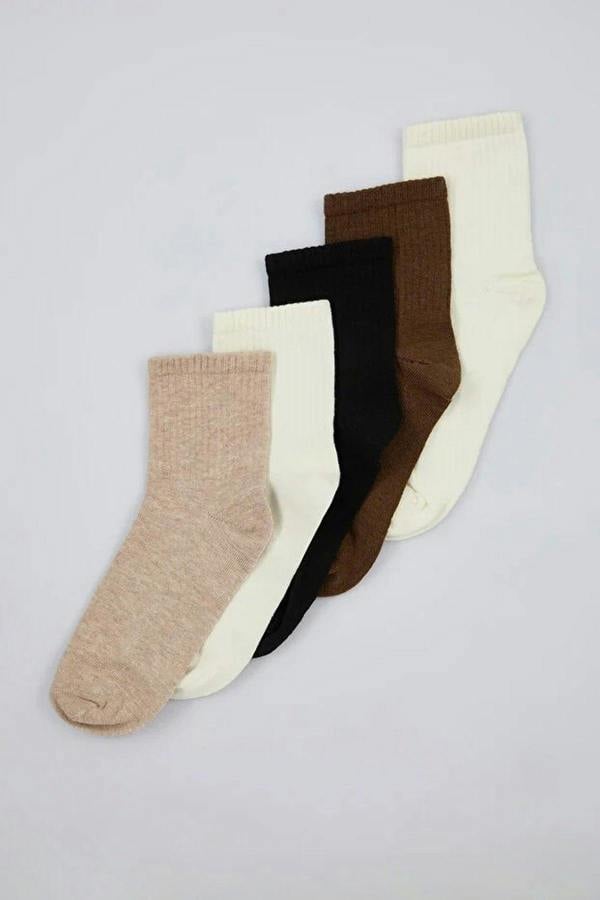 WOVCOR 5-Pack Cotton Knit Socks