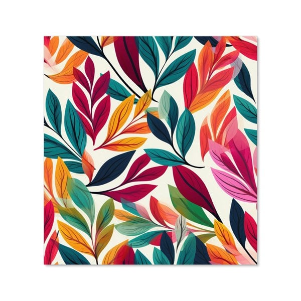 Warren Reed - Designer Bright Leaves Pattern Kitchen Splashback