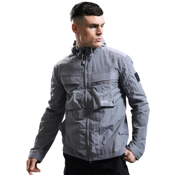 Marshall Artist Sicuro Hooded Overshirt Volcanic Grey