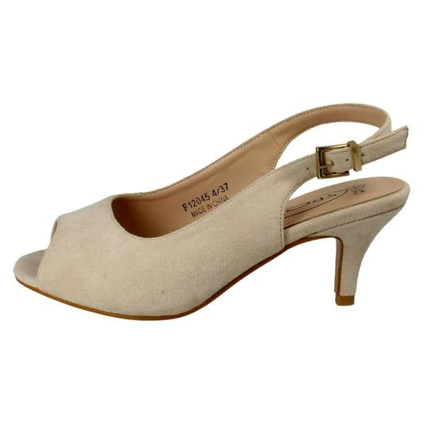 Spot On Ladies Spot On Peep Toe Buckle Sling Wide Fitting Sandals F12045