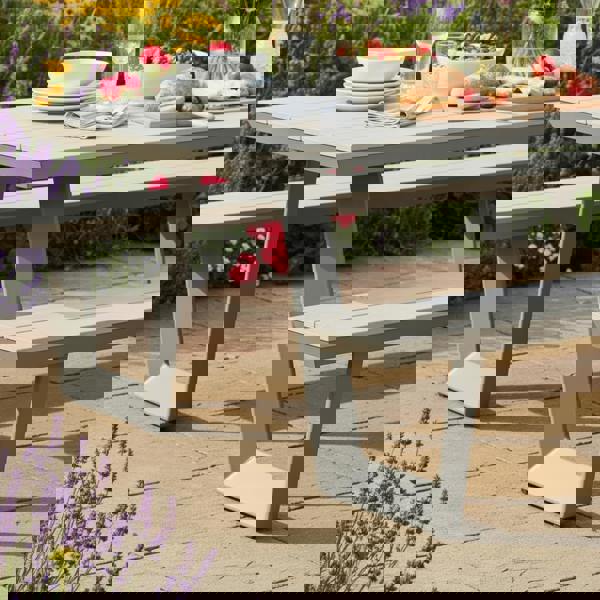 Garden Impressions Bell 200cm Picnic Bench in Dark and Light Grey