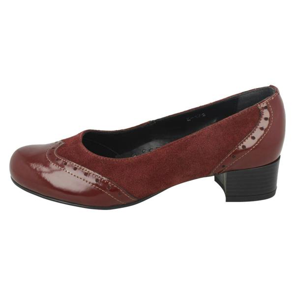 Da Bella Ladies Da Bella Slip On Block Heel Court Shoes - Jules