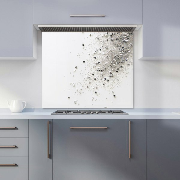 Warren Reed - Designer Glittering Tranquility: Pure White Kitchen Splashback