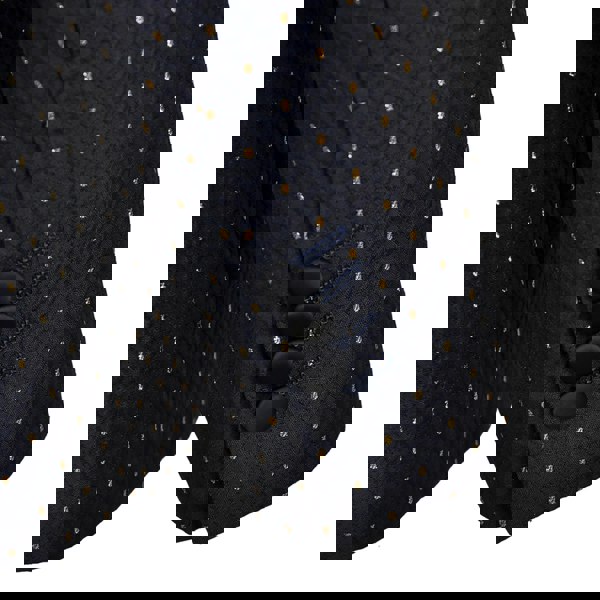 David WeJ Alfredo Double Breasted Shawl Lapel Dotted Jacquard Tuxedo - Navy