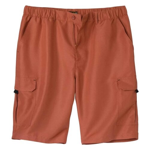 Atlas For Men Mens Microfibre Cargo Shorts - Terracotta