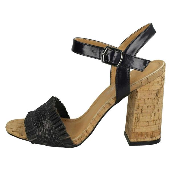 Spot On Ladies Spot On Chunky Heel Sandals