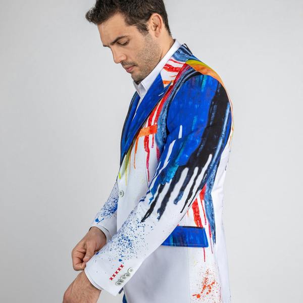 PAINT DRIP PRINTED JACKET – Premium Men's Patterned Shirt by Claudio Lugli | Bold Design, Tailored Fit, Best Printed Shirts