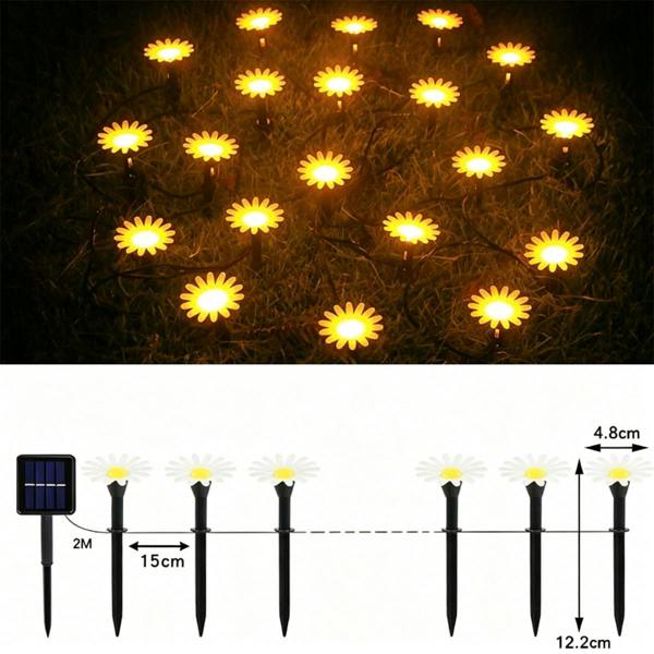 Leaper Solar-powered Sunflower Garden Ground Lights