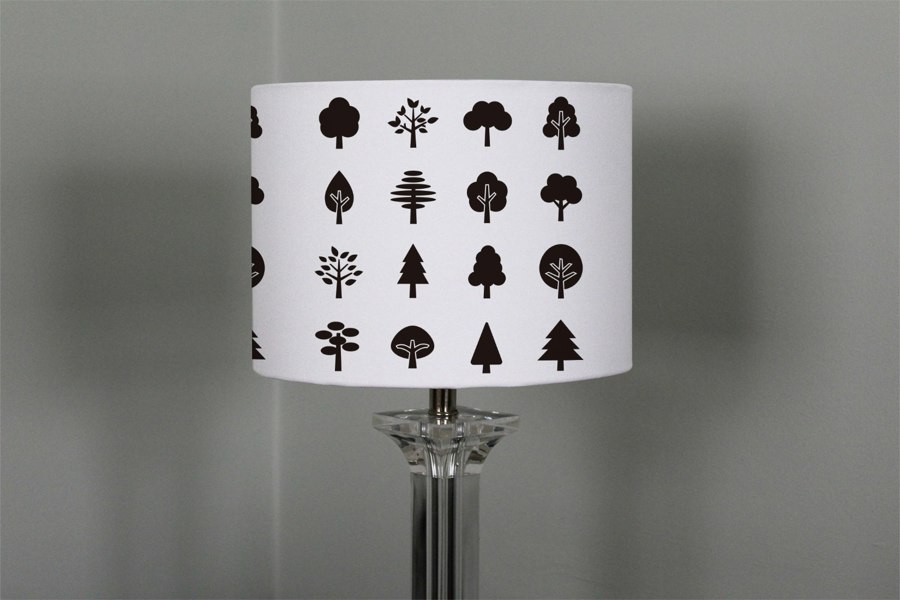 Benjamin Tate Design Tree Silhouette Illustrations (Ceiling & Lamp Shade)