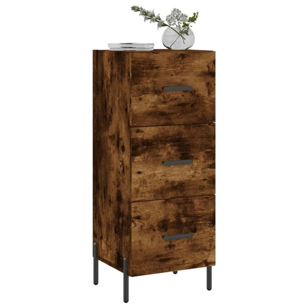 Berkfield Sideboard Smoked Oak 34.5x34x90 cm Engineered Wood